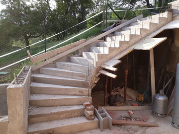 Rénovation d'un escalier à Bressenay